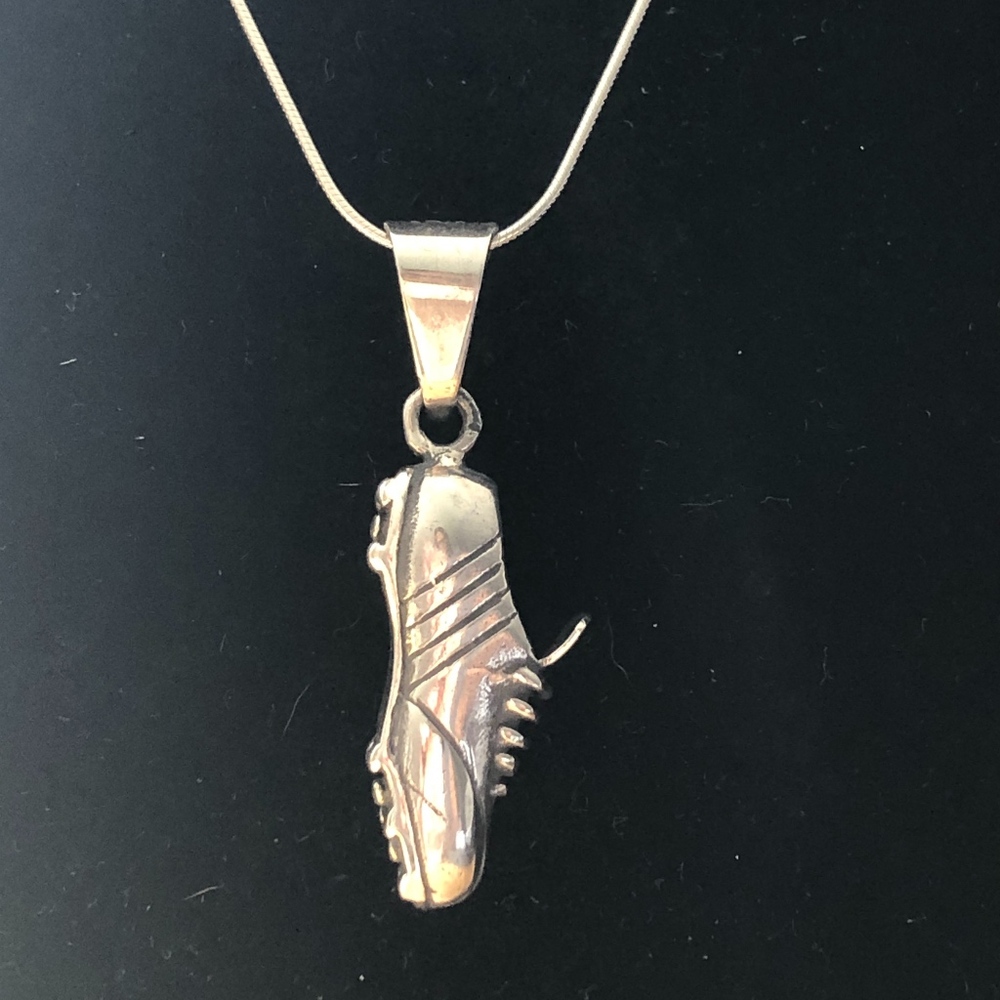Unique HANDMADE SILVER  Shoe Pendant